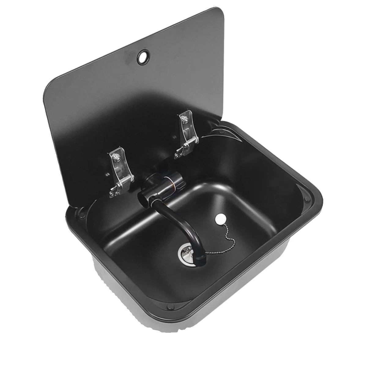 

RV folding black small water basin B type RV special sink yacht camper modification accessories