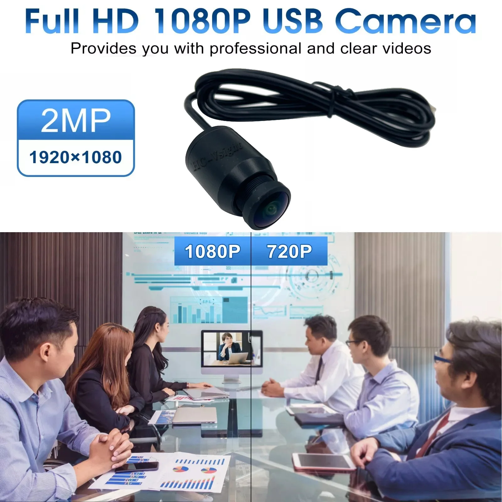 1080P 19mm Mini Bullet Wide Angle Panorama  Webcam USB Camera 2.0Megapixel UVC For Windows/Linux/Android/Computer