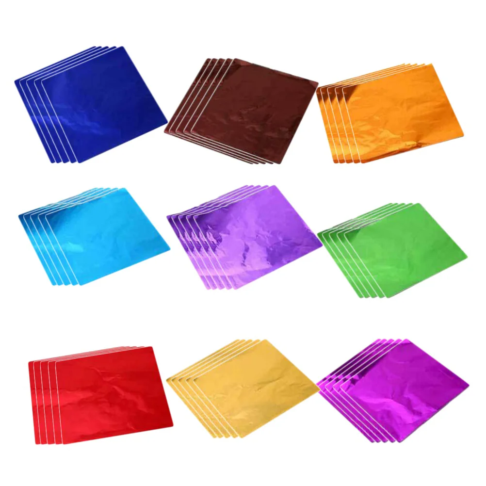 

900 Pcs Chocolate Foil Wrappers Paper Candy Bath Color Brown Wrapping Gift Packaging