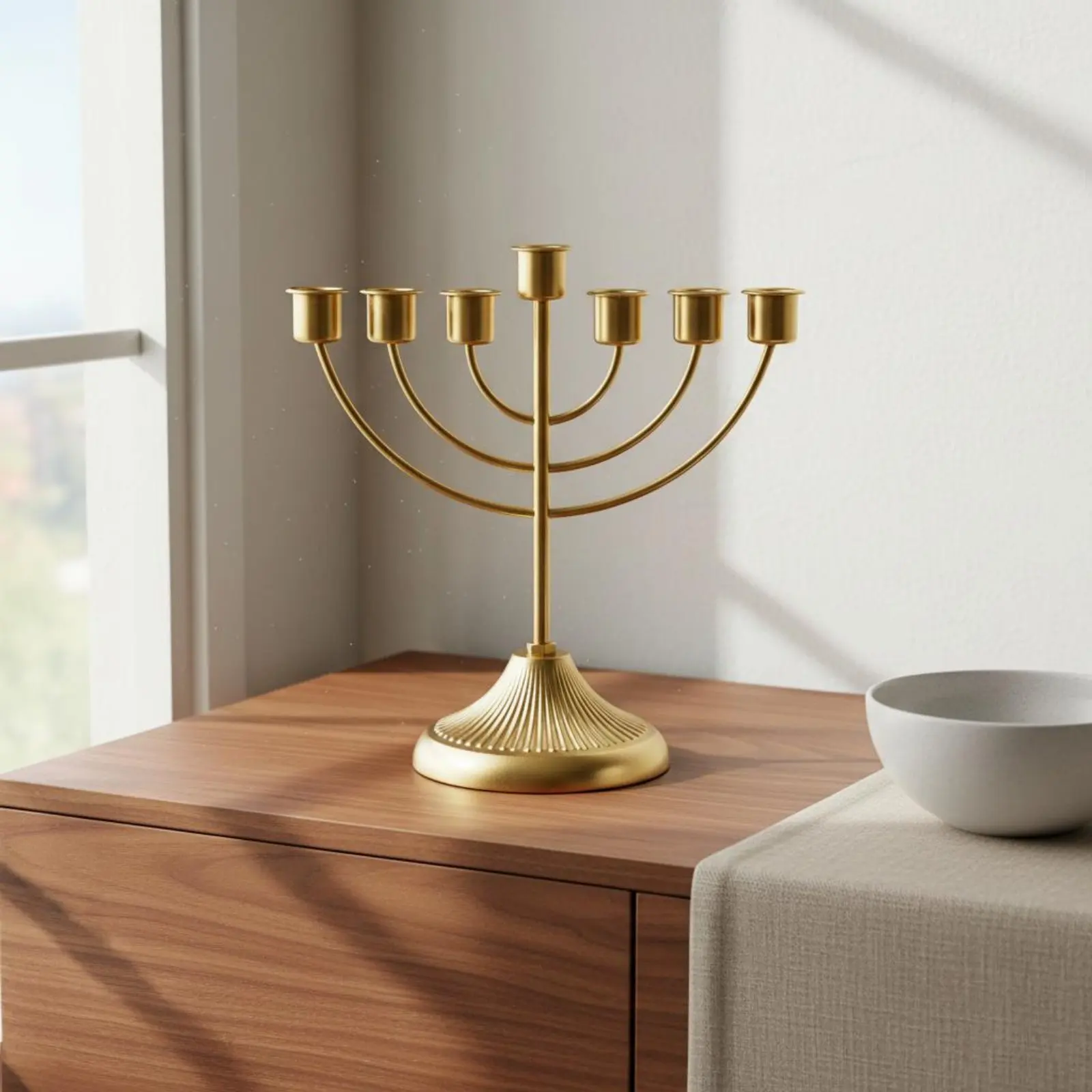 7 Branch Candelabra Electroplated Finish 7 Head Candle Holder Table Centerpiece Candelabra European Design Candelabrum Easy