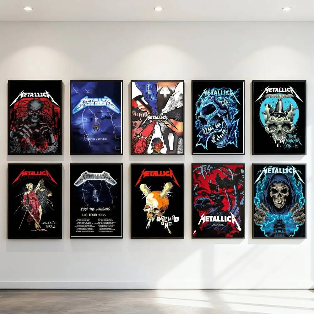 HOT Rock Band Cool M-METALLICA Poster Art Print Anime Style Home Decor Ideal Gift Perfect Room Decor