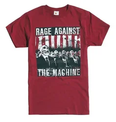 Rage Against The Machine Skull Men T-Shirt Nwt Authentic & T Shirt Short Sleeve Tops Pure Cotton Round Collar Men