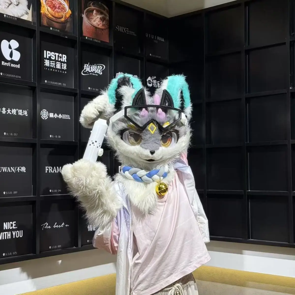 

Меховой костюм, очки с животными, модные очки для Kemono и кигуруми, реквизит, пушистые украшения, аксессуары для косплея