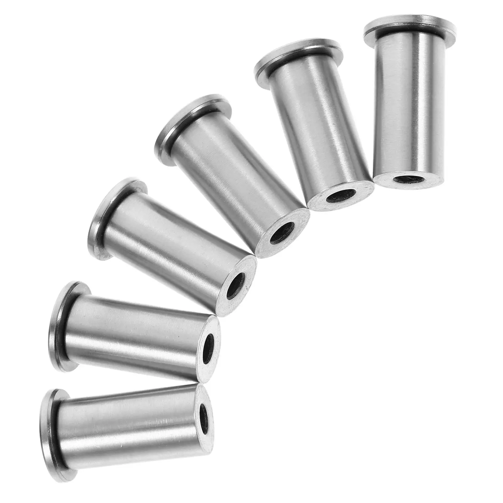 

6pcs Stainless Steel Single Round Metal Wall Mounting Durable Home Office Accessories Space Saving Design Easy Installation