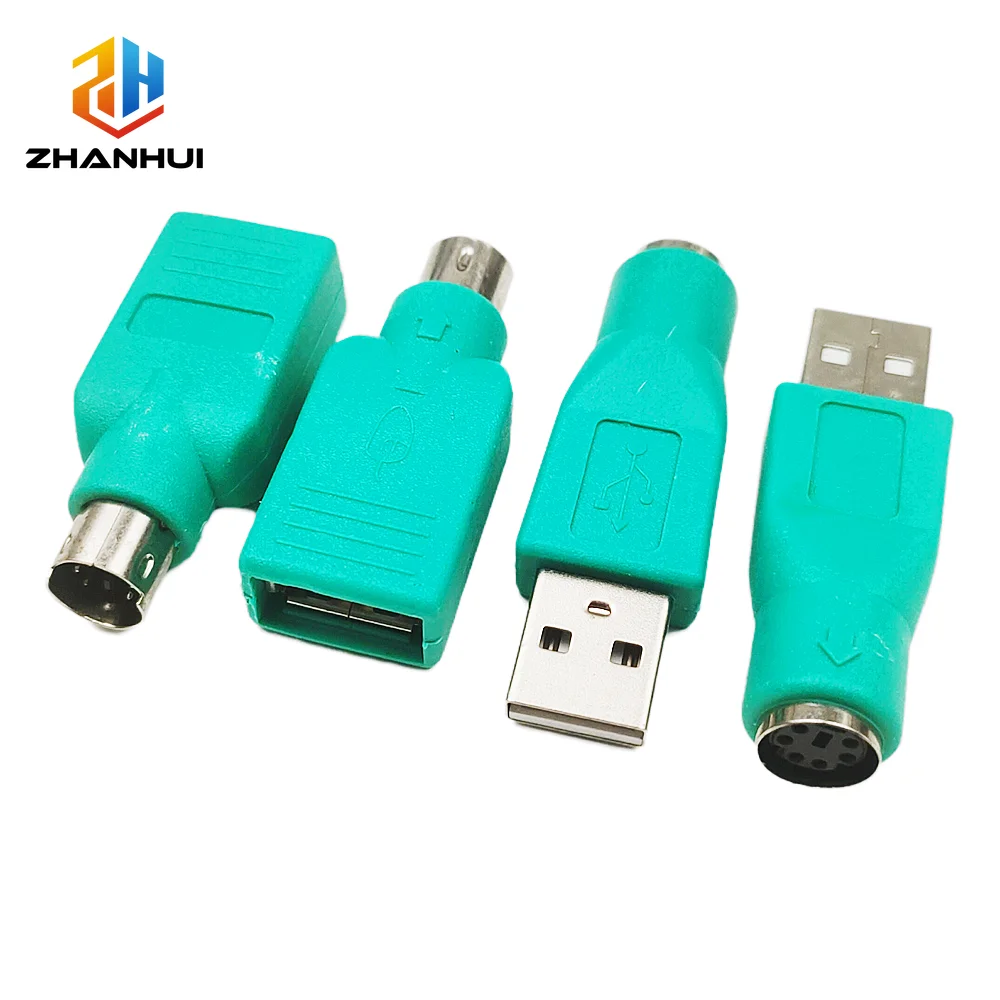 1/2/5 Stück USB auf PS/2 männlich weiblich Adapter – Konverter für Tastatur, Maus, PC, Laptop, Ersatz-Reparaturzubehör