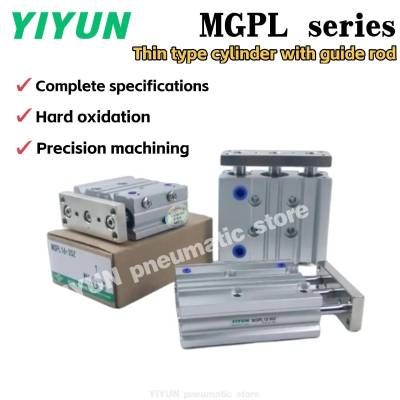 

MGPL12 MGPL16 MGPL20-300Z -250Z-200Z -175-150-125-100-90-80-75-70-60-50-40-30-25-20-10Z Цилиндр YIYUN с направляющим стержнем MGPL