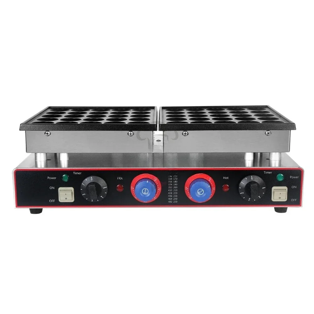 GZKITCHEN 50 Holes Mini Pancakes  Waffle Maker Iron Machine Cake Oven 1600W Timer Control