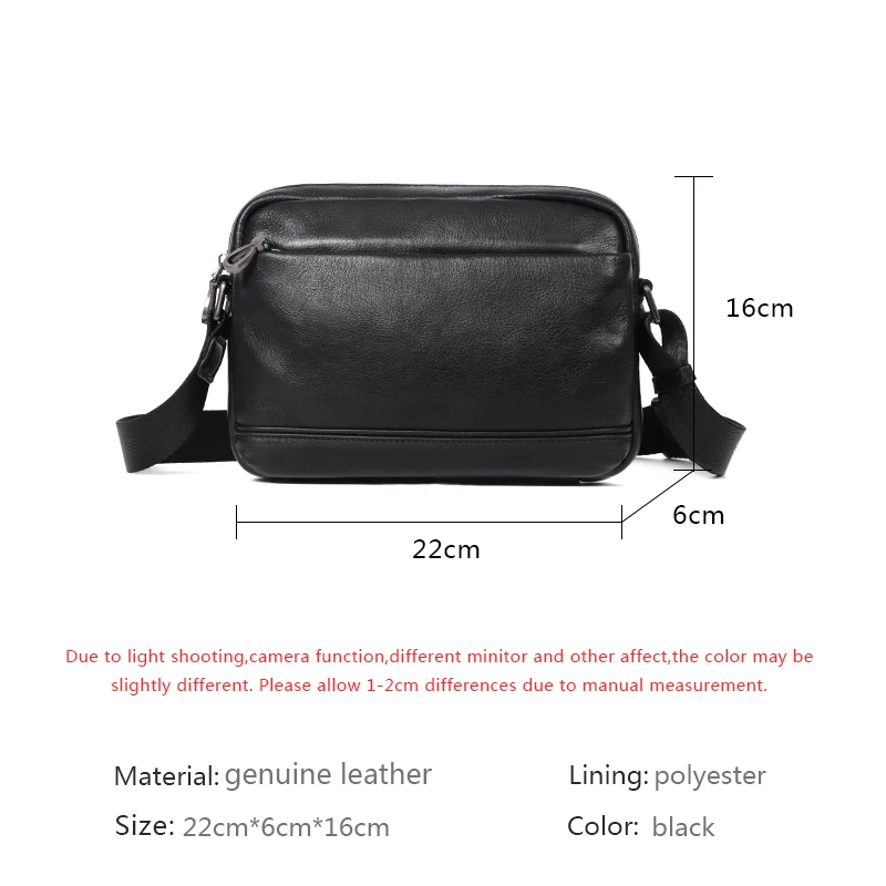 Real Genuine Leather Men Shoulder Bags Casual Men\'s Messenger Bags First Layer Cowhide Crossbody Bag Fashion Boys Flap Bag