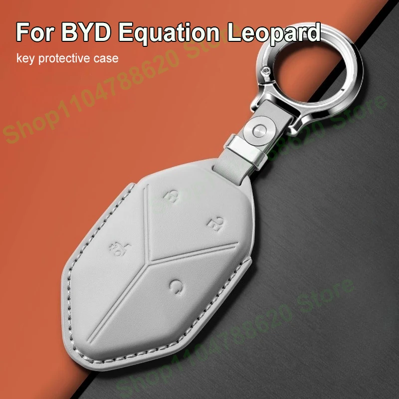 

for BYD Equation Leopard 5 8 3 Key Case Cover Set Keychain Remote Control Protective Bag Male Female Interior Decor Accessories