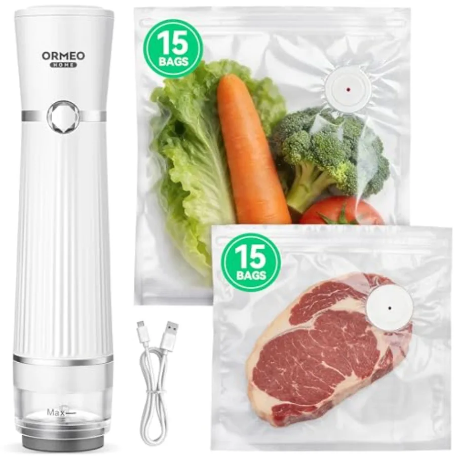 

Компактный вакуумный упаковщик для продуктов питания, мощный ручной вакуумный упаковщик, портативный аппарат для вакуумной упаковки продуктов, вакуумный упаковщик для сохранения свежести еды