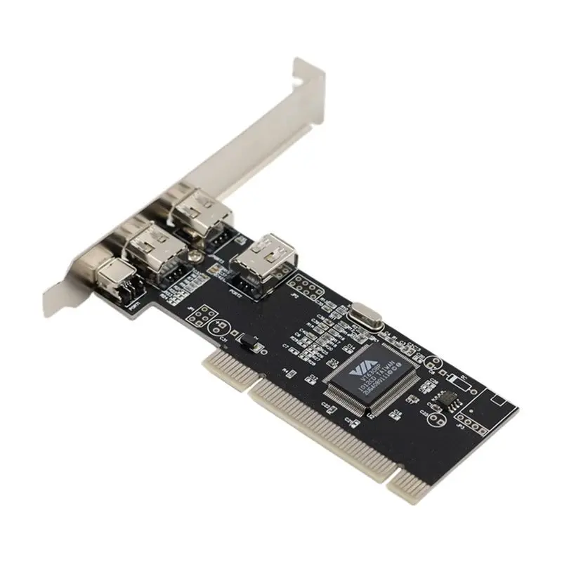 AY14 -PCI 1394 Card 4 Port Firewire Card Adapter Digital Camera HD DV Capture Card Driver-Free VIA For Desktop PC