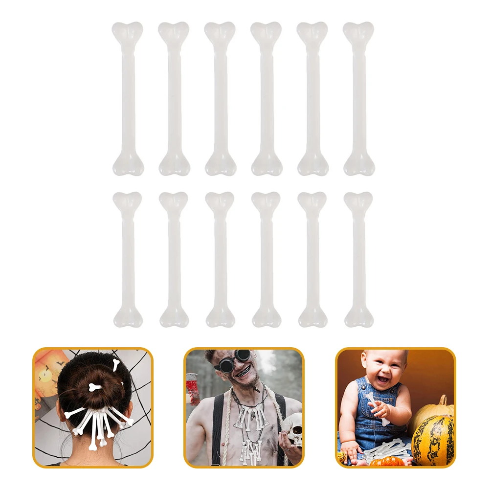 

20pcs Plastic Small Bone Props Bones Miniature Ghost Halloween Decorations