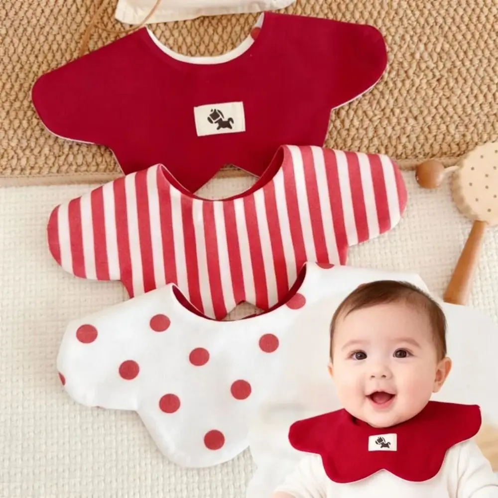 

Cartoon Baby Feeding Bib Two-sided Usable Soft Texture Cute Saliva Towel Breathable Washable Baby Drool Bib Infant Teething