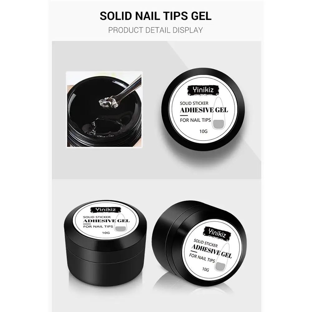 10g Resin Solid Nail Patch Gel Adhesive Bond Uv Glue Modelling Stick Tips Manicure Long Lasting Glue Clear Solid Nail Art Gel