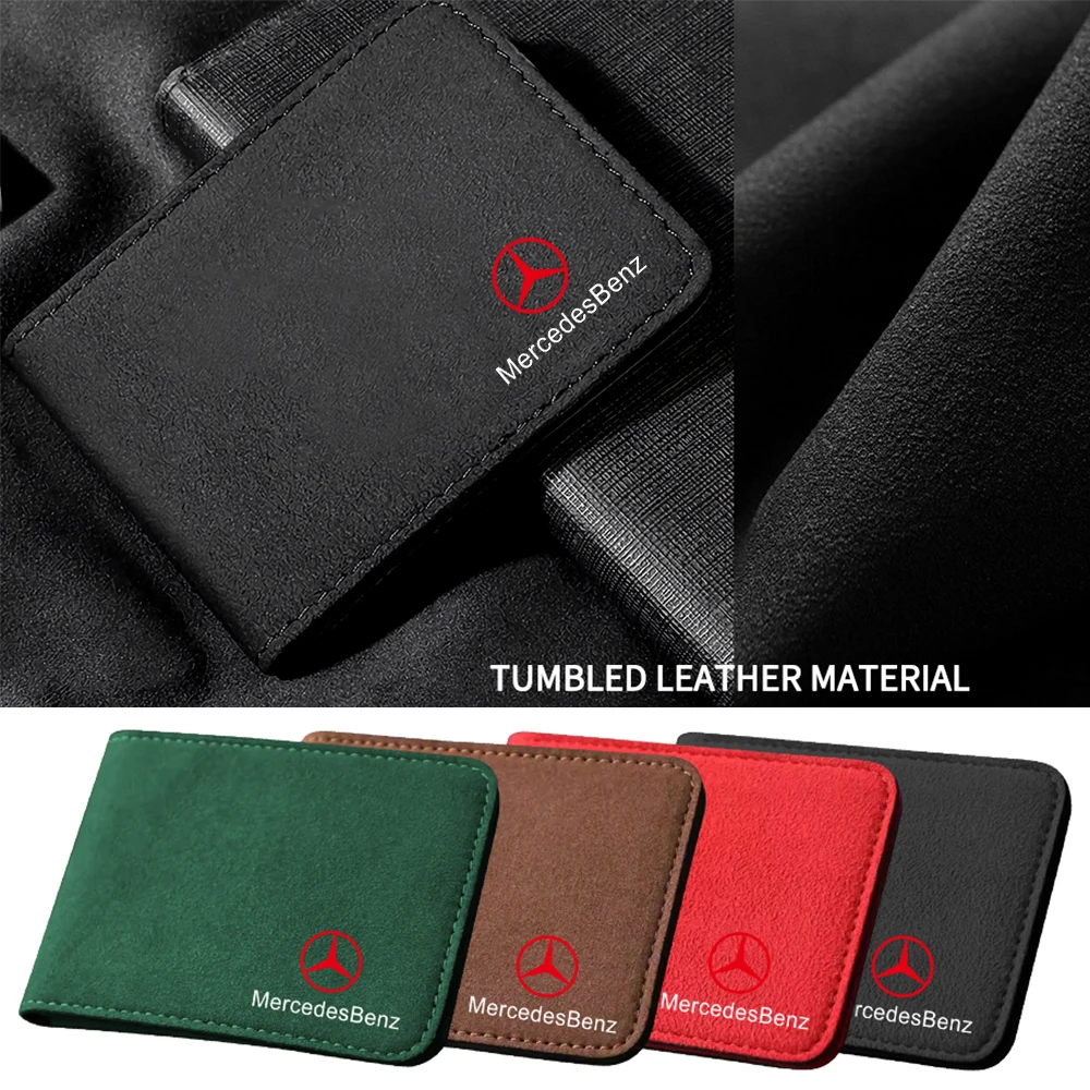 Leather Car Driving Documents Case Credit Card Holder for Mercedes Benz AMG A B C E R G Class GLK CLA GLB GLC GLA W176 W212 W204