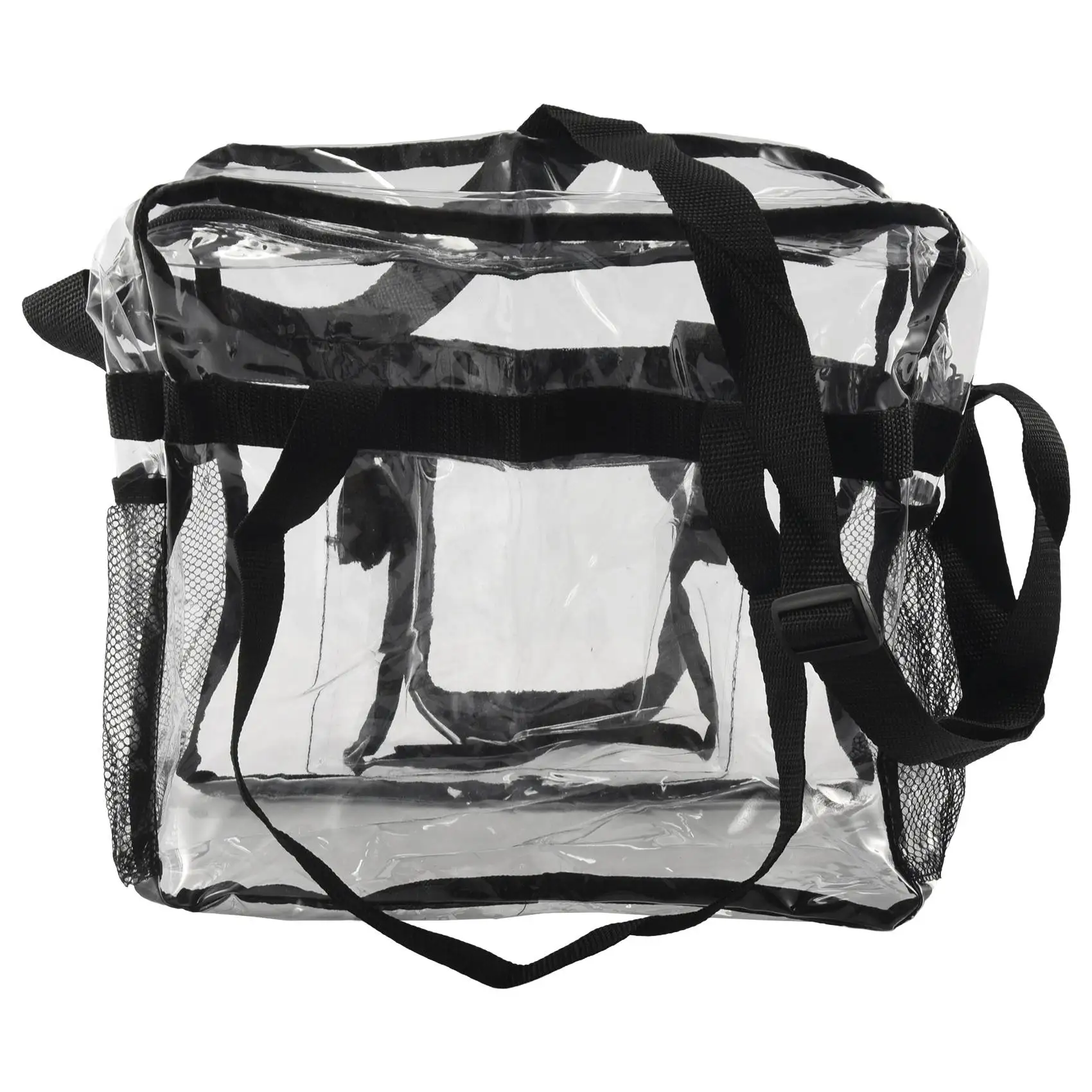 Transparent Tote Bag Stadium Security Travel and Gym Clear Bag, See Through Tote Bag for Work, Sports Games and Concerts