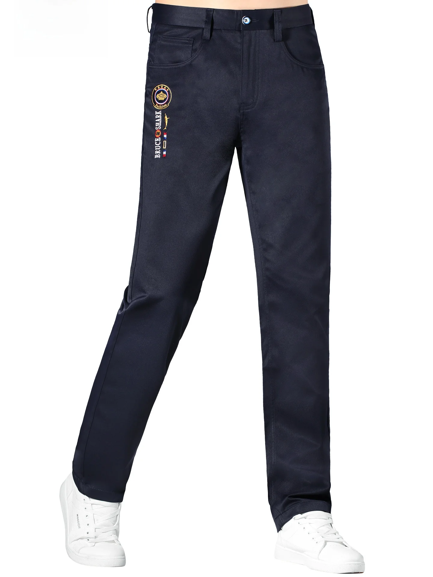 

Men's Casual Straight Leg Pants Autumn 2025 New Style Bruce & Shark Large Size Trendy Brand Embroidered Loose Long Trousers