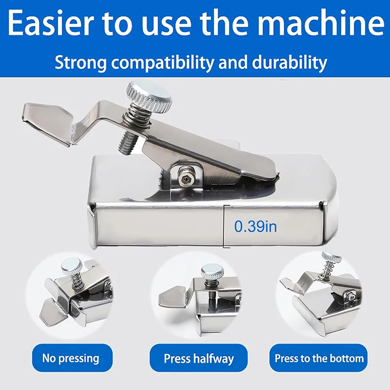 Magnetic Seam Guide Edge Locator Calibre de máquina de costura Ferramentas de costura Presser Foot Hemmer Acessórios universais