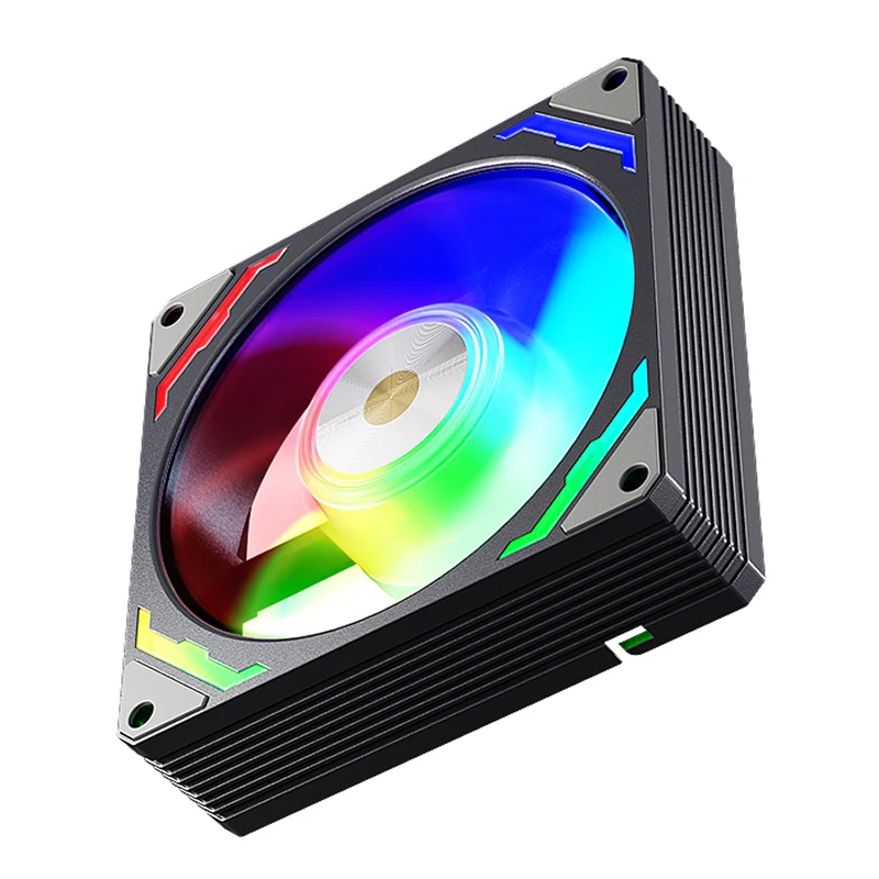 TEUCER 9cm ARGB Cooling Fan 800-2200RPM PWM Quiet Fan for ITX Case and CPU Cooler