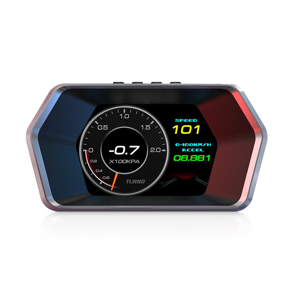 

P17 OBD2 GPS Car Head up Display HUD Smart Car Water&Oil Temp RPM Gauge Digital Security Alarm Multi-function Auto Speedometer