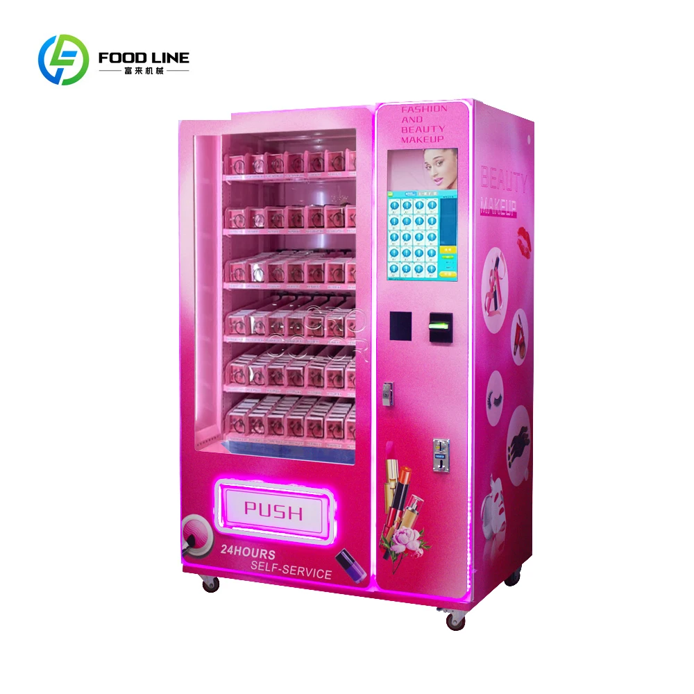 

Professional Womens Eyelash Vending Machine Customized Best Selling with 215 Inch Touch Screen Cosmetics Retail Equipment