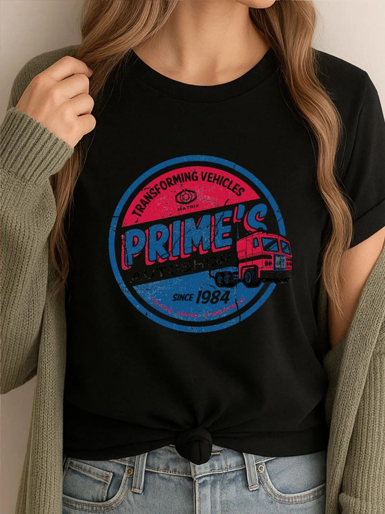 Prime Is Autoshop Vintage المتعثرة نمط المرآب العلامة التجارية تي شيرت فاخر مصمم التي شيرت الرجال الكلاسيكية المطبوعة القمم #1
