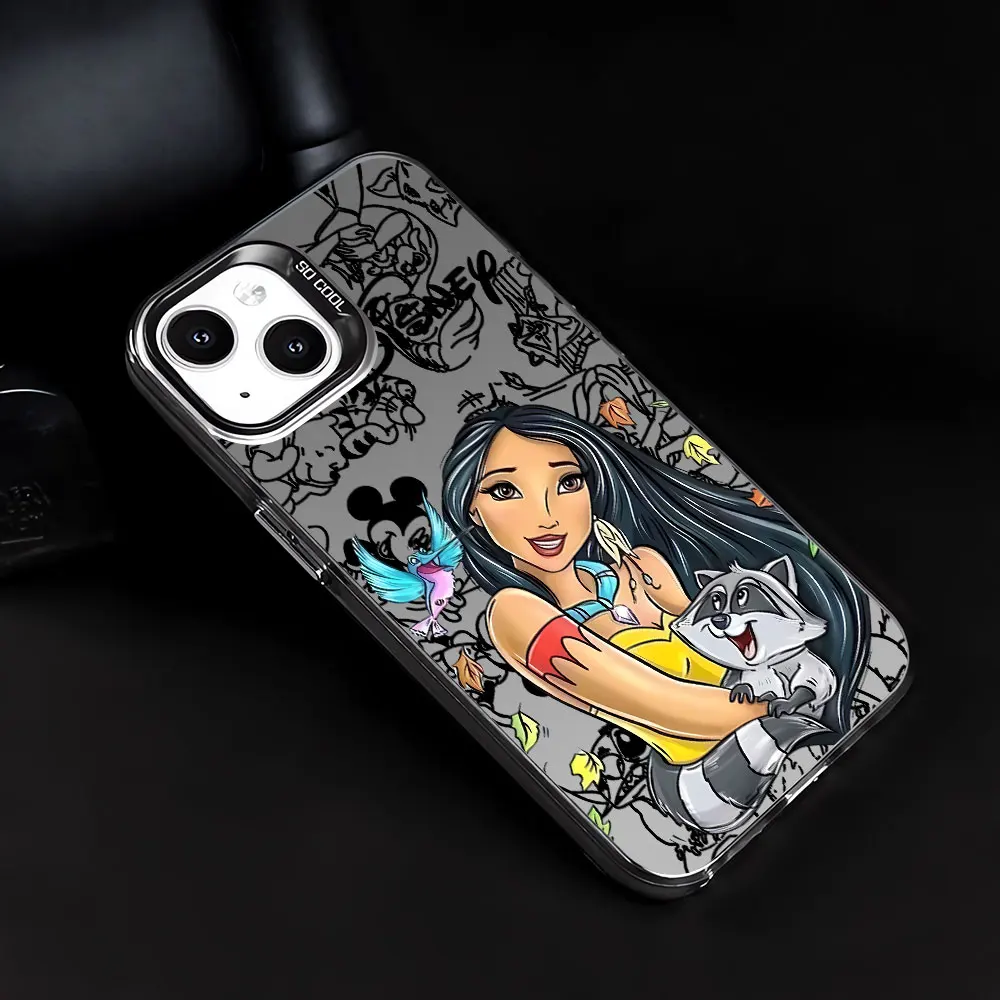 Disney Prinses Grappige Zachte Hoes Mobiele Pantser Telefoon Hoesje Voor Iphone 15 16 Plus 11 16 Pro 12 Pro X 14 Pro 13 Xs Max Xr