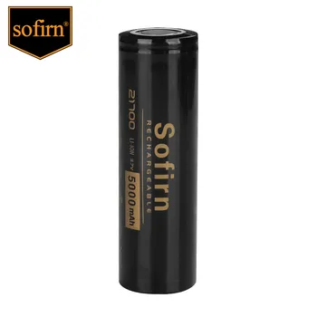 Sofion 21700 5000mAh tête plate 3.7V 10C batterie Lithium-Ion Rechargeable HD la torche incluse non destinée à l'emploi