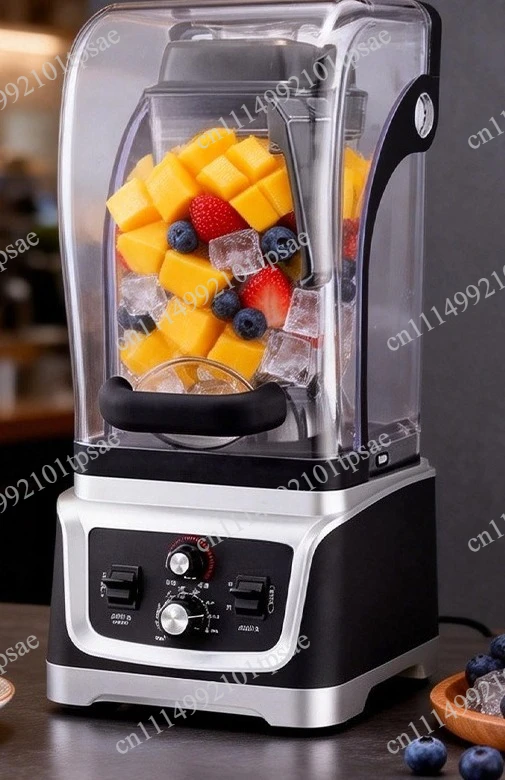 Commercial silent milk shake with cover, broken wall, crushed ice mixing, cooking, fresh ground grain soybean milk machine
