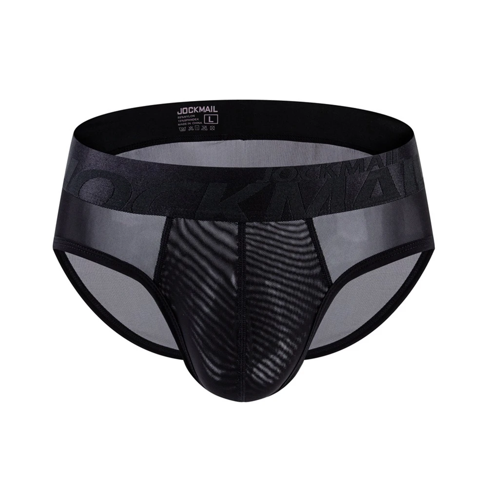 

Men Sexy Briefs Pouch Panties Ice Silk Sheer Underwear Low Waist Underpants Peni Big Pouch Panty Scrotum Bulge