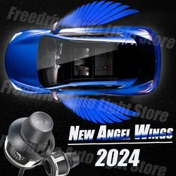 LED Light 2PCS Car Angel Wings Welcome Light Rearview Mirror Welcome Light Angel Wings Carpet Projection Auto Decoration