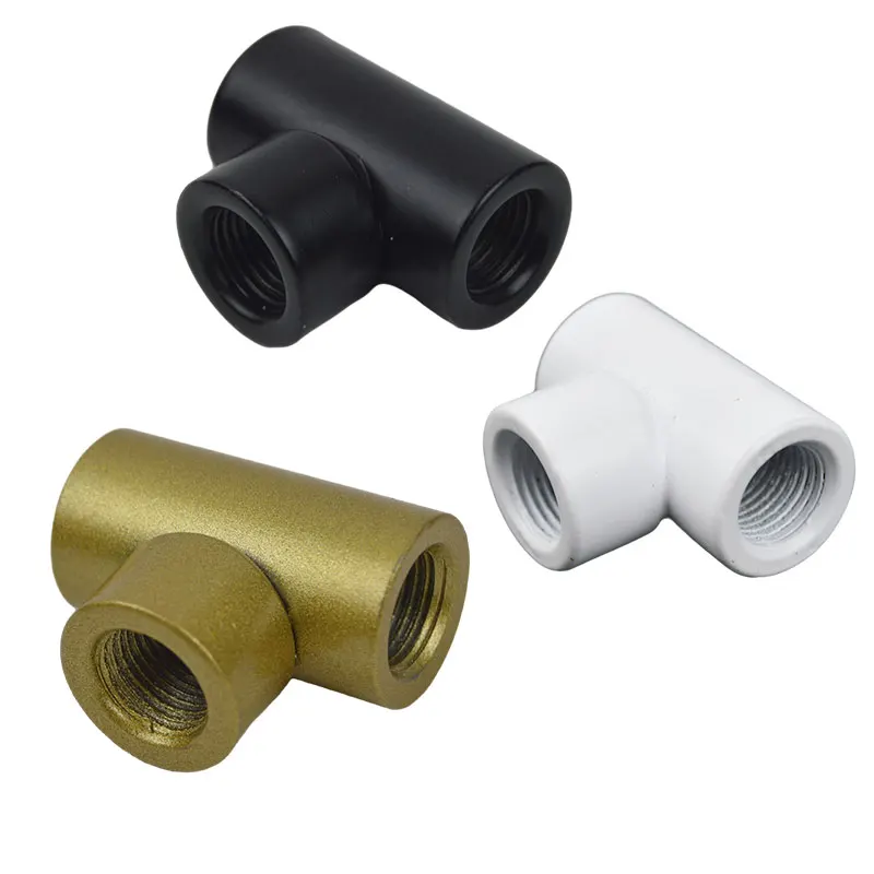 M10 Tee Connector for Tooth Tube Hollow Rod Inner Teeth Lighting Accessories Connection Head Metal Thickened Material