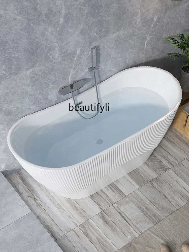 

45Acrylic Integrated Wave Pattern Hotel Homestay Beauty Salon Independent Household Insulation Bathtub Bathtub