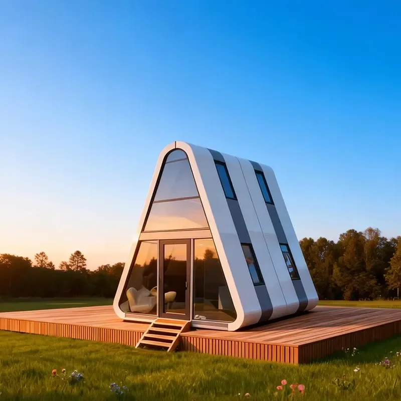 Modern Double-Layer Triangular Steel Structure Prefabricated Container House Waterproof Prefab Houses