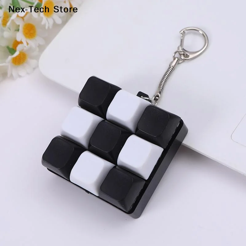 DIY 9 Keys Button Keyboard Keycap Keyboard Keychain Decompression For Adult Gifts To Relief Pass Time
