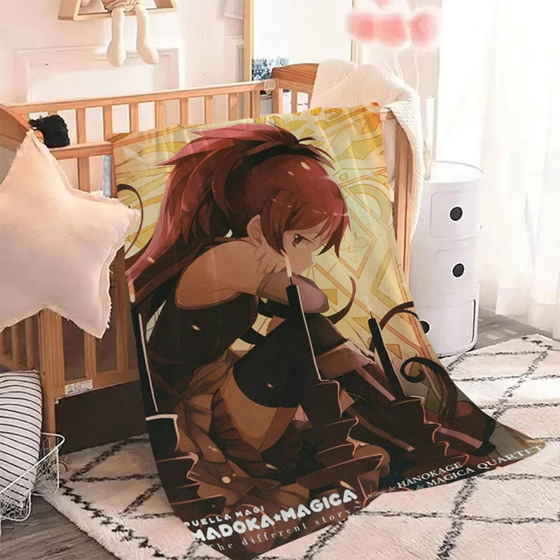 Puella Magi Madoka Magica Throw Cushion Blanket Fluffy Microfiber Bedding Sofa Blankets & Throws Knee Bed Decorative Double Soft