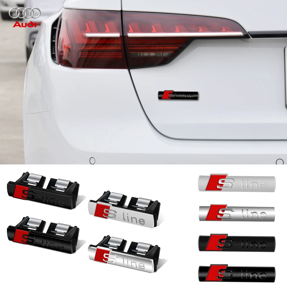 Auto-Frontemblem für Kühlergrill, S-Line-Emblem, Dekorationsaufkleber, Autozubehör für Audi S-Line S A4L A3 A5 A7 A4 B8 A3 Q3 Q5 Q7 A8L – Detail 5