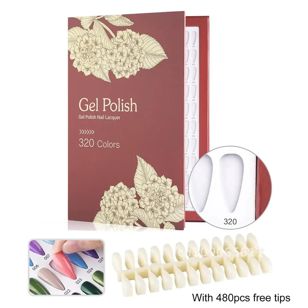 TP 308/320 Colors Nail Tips Display Book Gel Polish Swatch Chart Salon Tools DIY Art Showing Shelf Coloring Books