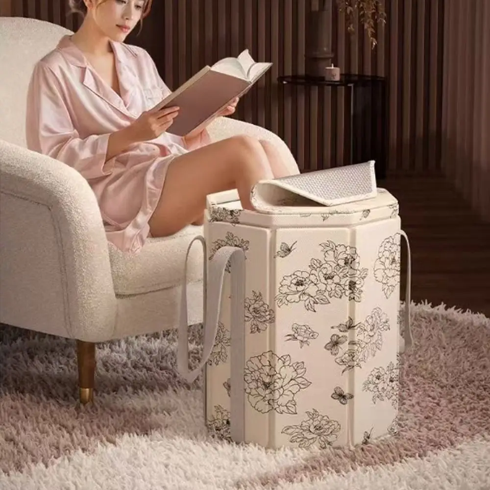 

Collapsible Foot Bath Soaking Bucket Knee High Cover Heat Preservation Foot Bath Tub with Handles Large Capacity