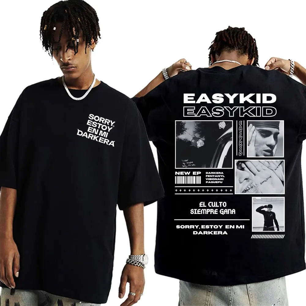 

Мужская и женская футболка Easykid Album Tour 2025 Merch, винтажная футболка в стиле Харадзюку в стиле хип-хоп с принтом из 100% чистого хлопка
