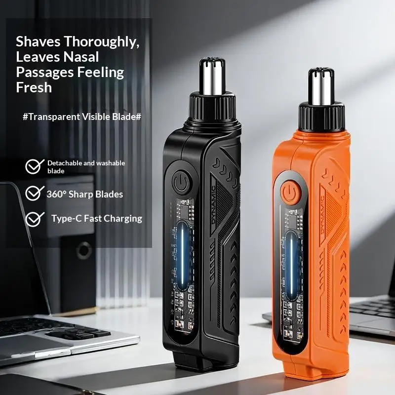 Electric Nose Ear Hair Trimmer No Pulling Rechargeable Portable Low Noise Hair Remover for Men Women
