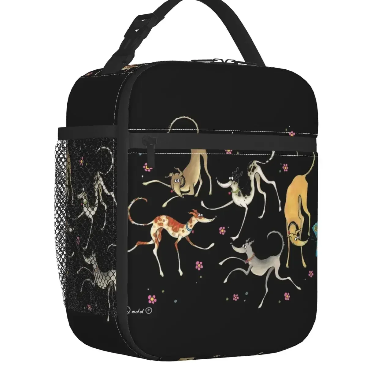 Italian Greyhound Trio Insulated Lunch Bag Portable Cute Whippet Sighthound Dog Cooler Thermal Lunch Tote Kids School Children