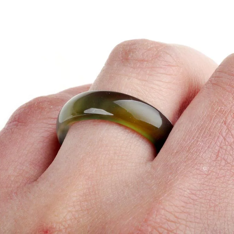 Wholesale 50pcs Natural Stone Agates Rings High Quality Texture Gem Finger Individuality Unisex Ring Jewelry