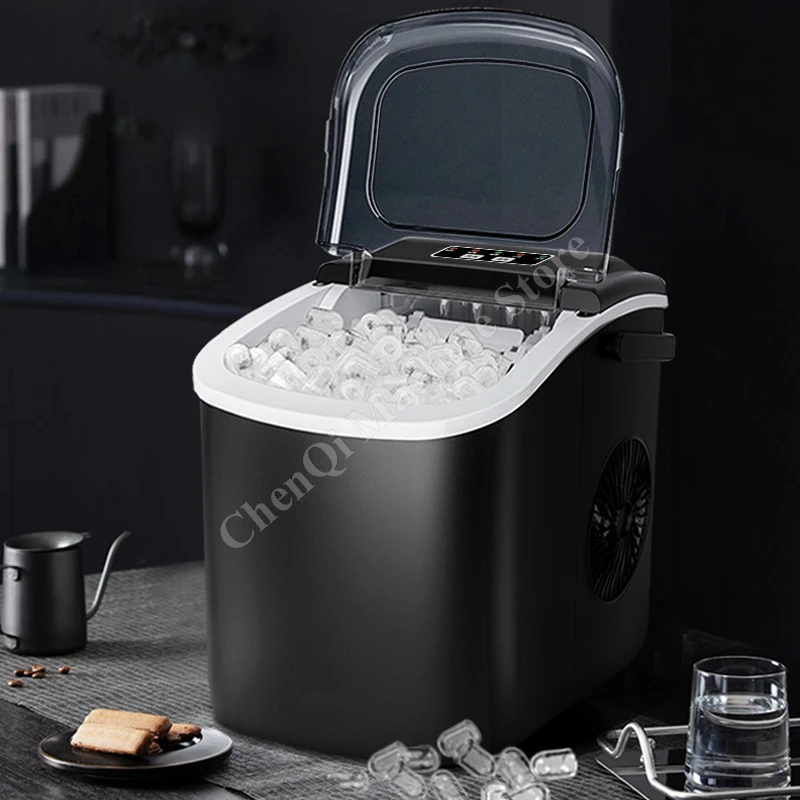 【夏のセレクション！】 ポータブルカウンタートップ製氷機ホームオフィス9個のアイスキューブ準備完了6分26ポンド氷/24時間製氷機