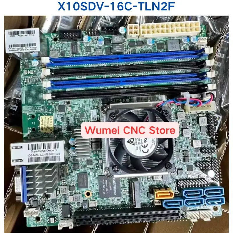 

95% новый для серверной материнской платы Supermicro X10SDV-16C-TLN2F