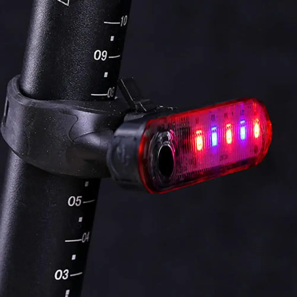 USB Rechargeable Bicycle Tail Light Energy-Saving LED Lamp Waterproof Bike Rear Safety Flashlight for Night Riding Outdoor Cycli