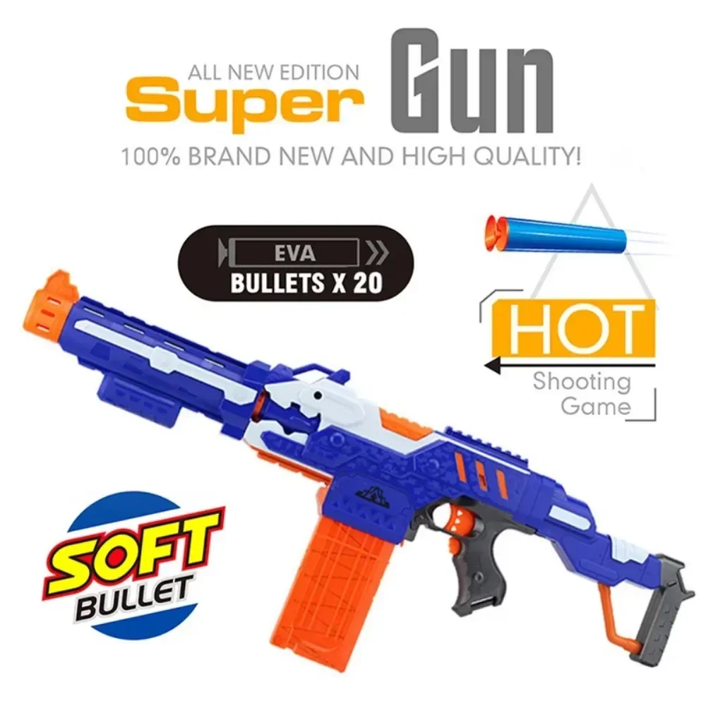 New Weapon for Nerf Gun Electric Darts Toy Airsoft Safe Soft 7.2CM Foam Bullets Boys Toys for Children Party Entertainment Gift