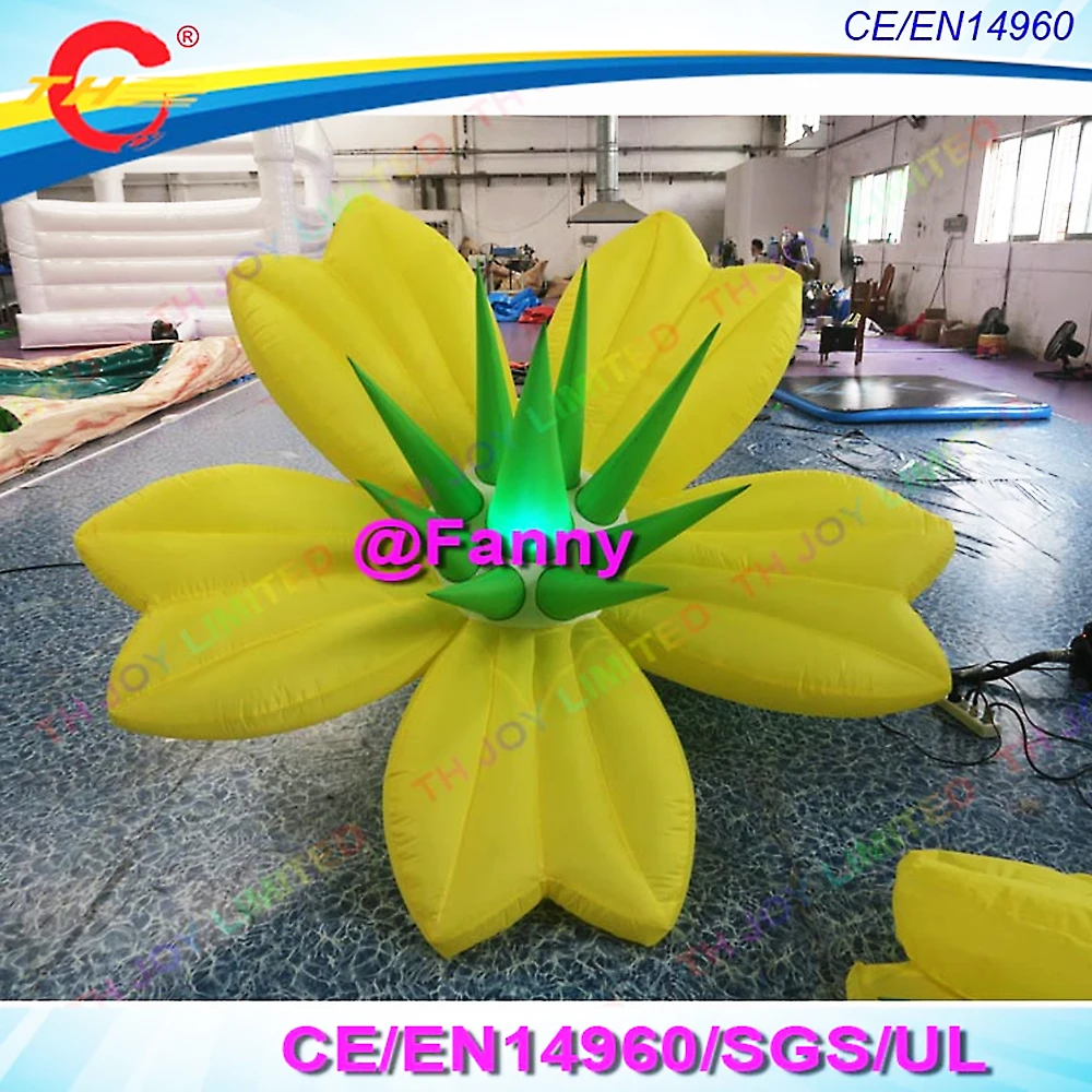 2m diameter lights inflatable flower/wedding party events advertising inflatable flower with LED lights,stage decoration flower