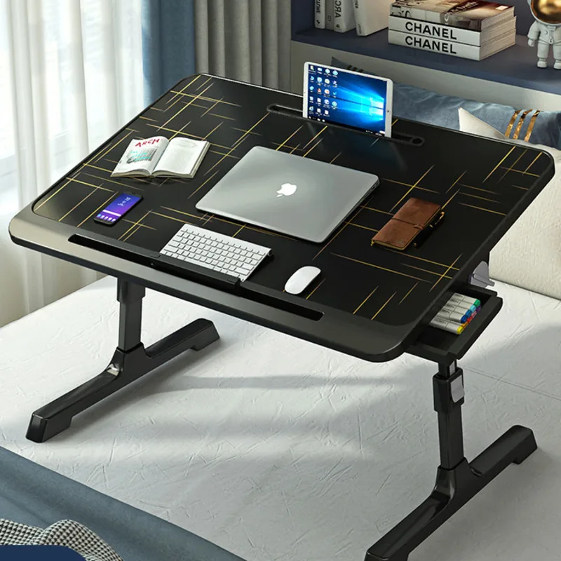 Adjustable Lifting Computer Desk Space-Saving Foldable Design for Bed Use Ideal for Dormitory Reading and Writing