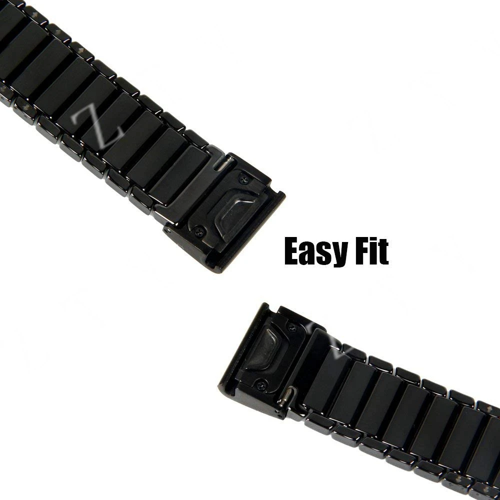 26MM 22MM Garmin Ceramic Bracelet Watch Band Easy Fit Replacement Wrist Band Strap for Fenix 3/Fenix 5X/Fenix 3 HR/Fenix 5 Belt